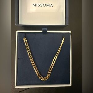 Missoma Lucy Williams Flat Curb Chain Necklace 18kt Gold Vermeil